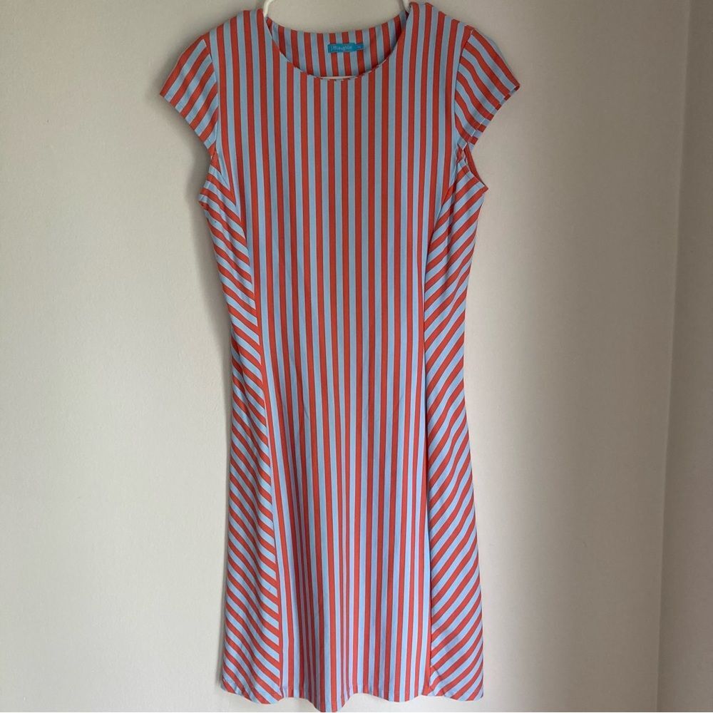 J. Mclaughlin women’s Helena Dress Catalina cloth summer striped XS EUC date 😍